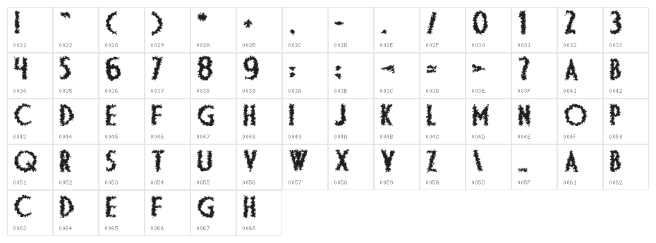 DS Diploma Art Bold Character Map