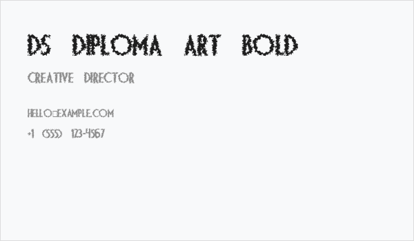 DS Diploma Art Bold Business Card