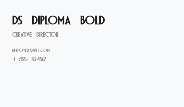 DS Diploma Bold Business Card