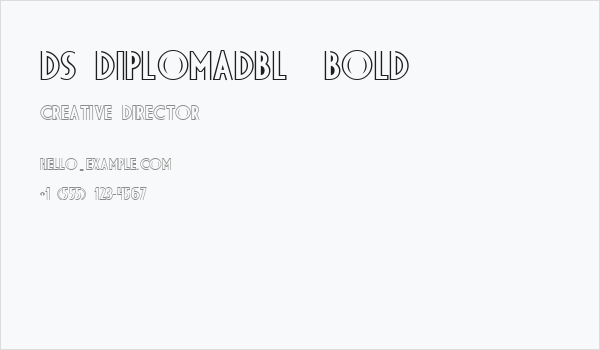 DS DiplomaDBL  Bold Business Card