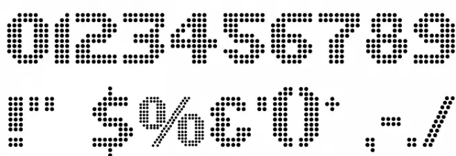 DS Dots Medium Font OTHER CHARS