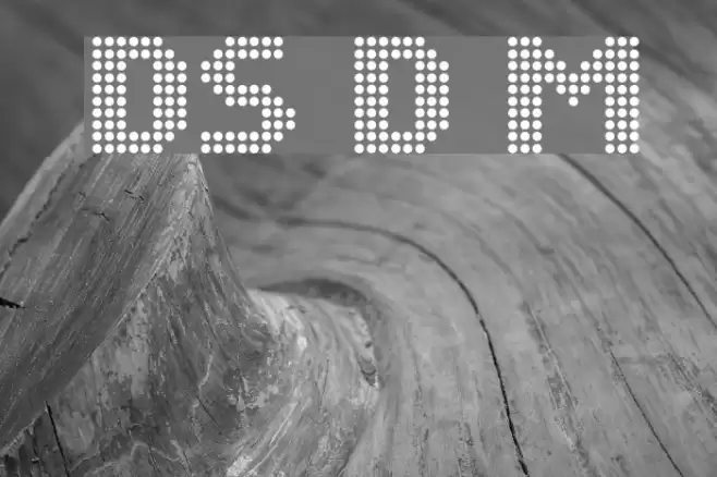 DS Dots Medium Font examples