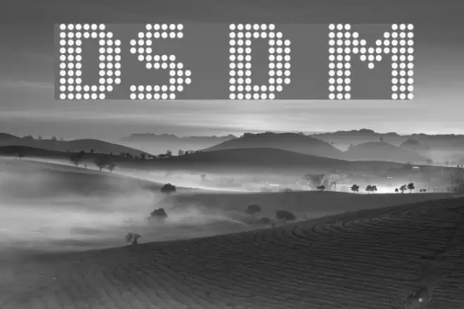 DS Dots Medium Font examples