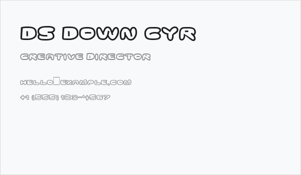 DS Down Cyr Business Card