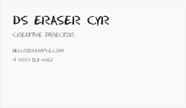 DS Eraser Cyr Business Card