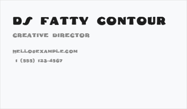 DS Fatty Contour Business Card