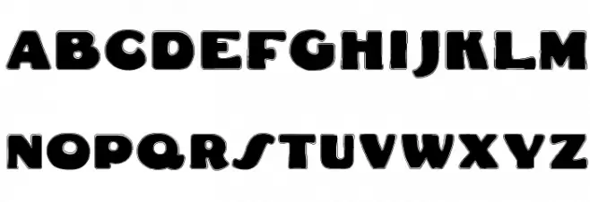 DS Fatty Contour Font LOWERCASE