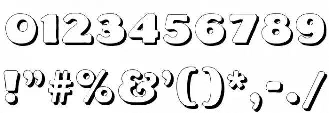 DS Fatty Shadow Font OTHER CHARS