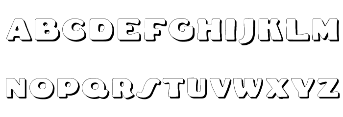 DS Fatty Shadow Font LOWERCASE