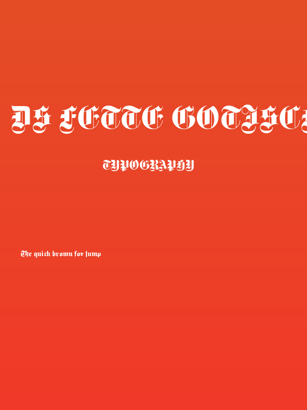 DS Fette Gotisch Poster