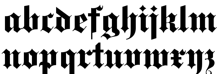 DS Fette Gotisch Font LOWERCASE