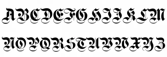 DS Fette Kanzlei Font Litere mari