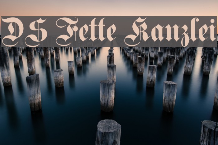 DS Fette Kanzlei Font examples