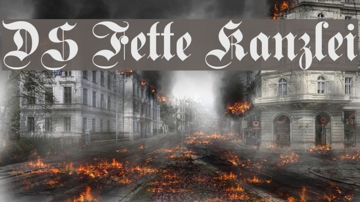 DS Fette Kanzlei Font examples