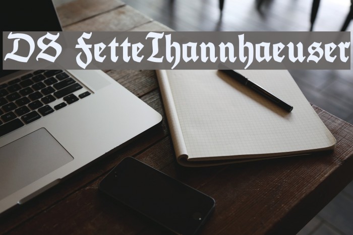 DS FetteThannhaeuser Font examples