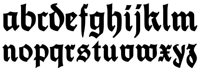 DS FetteThannhaeuser Font LOWERCASE