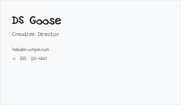DS Goose Business Card