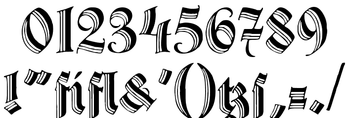 DS HermannGotisch Font OTHER CHARS