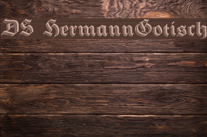 DS HermannGotisch Font examples