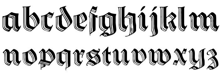 DS HermannGotisch Font LOWERCASE
