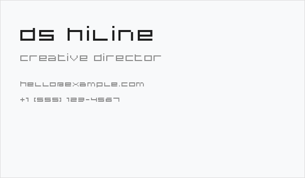 DS Hiline Business Card