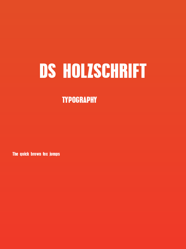 DS Holzschrift Poster