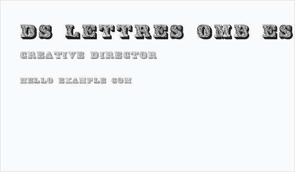 DS Lettres ombées ornées Business Card