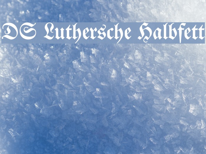 DS Luthersche Halbfett Font examples