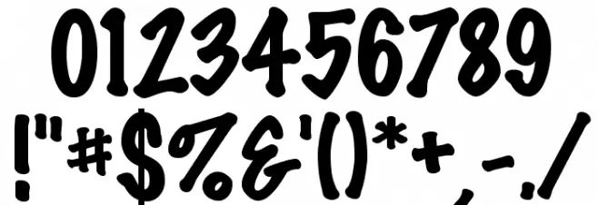 DS Marker Felt Font OTHER CHARS