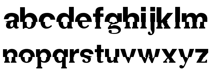 DS Mechanical Bold Font LOWERCASE