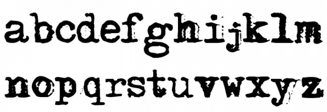 DS Moster Schriftart Kleinbuchstaben