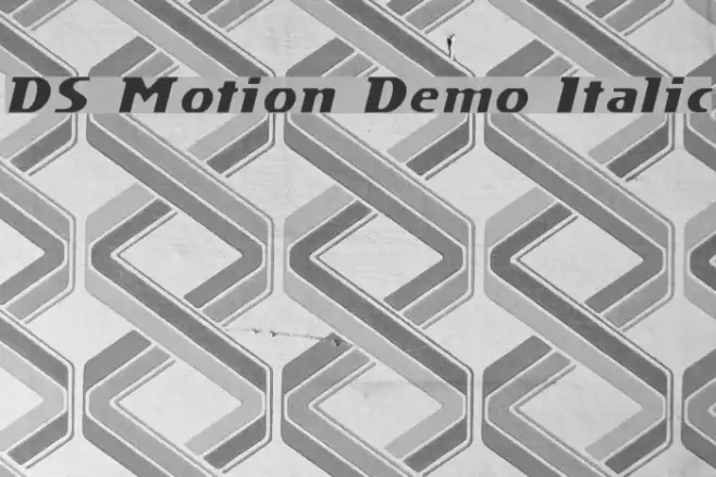 DS Motion Demo Italic Шрифта examples