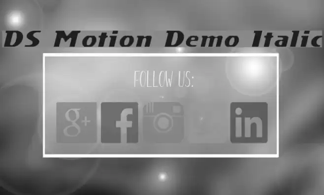 DS Motion Demo Italic Шрифта examples