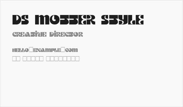 DS Motter Style Business Card