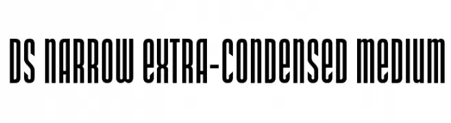 DS Narrow Extra-condensed Medium  免费字体下载
