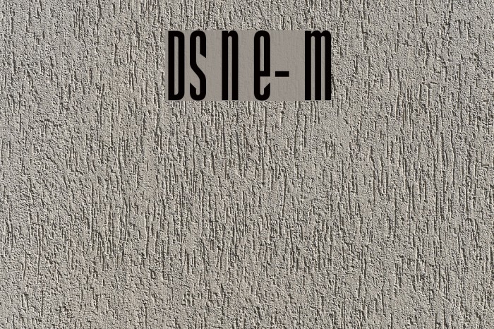 DS Narrow Extra-condensed Medium Font examples