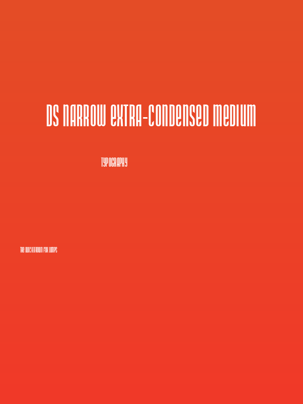 DS Narrow Extra-condensed Medium Poster
