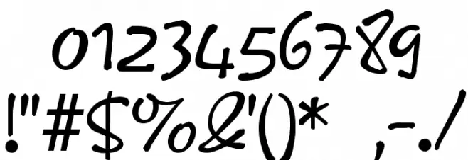 DS Note Font OTHER CHARS