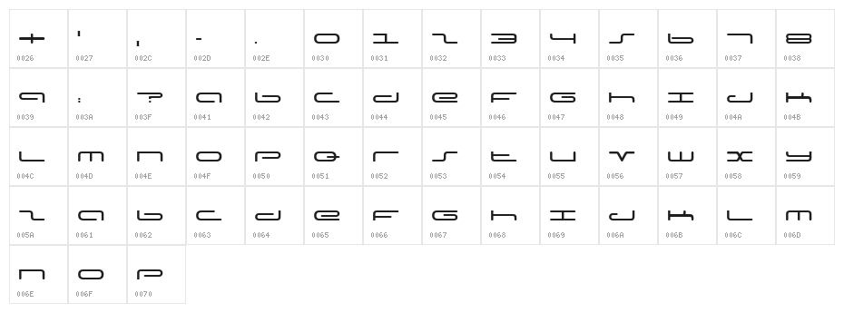 DS Podd Cyr  Light Character Map