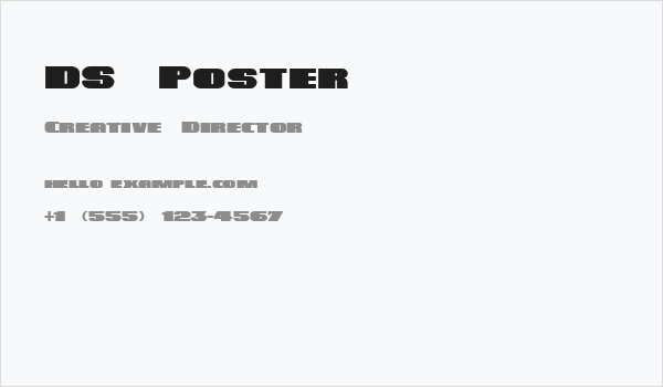 DS Poster Business Card