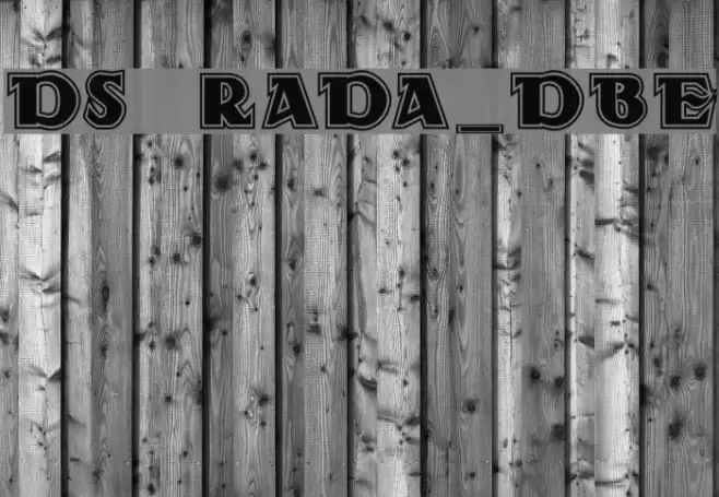 DS Rada_Double Schriftart examples