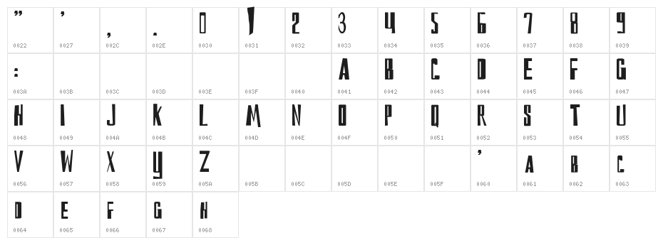 DS Reckoning Cyr Character Map