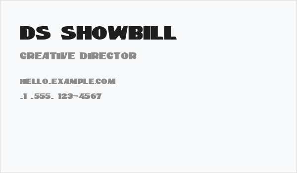 DS ShowBill Business Card