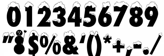 DS Snowfall Font OTHER CHARS