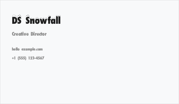 DS Snowfall Business Card