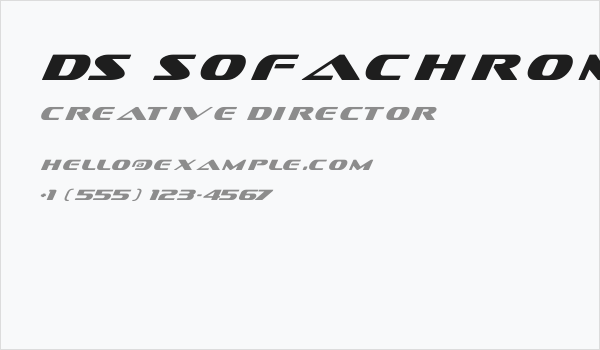 DS Sofachrome Italic Business Card