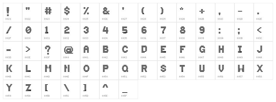 DS-Terminal Character Map