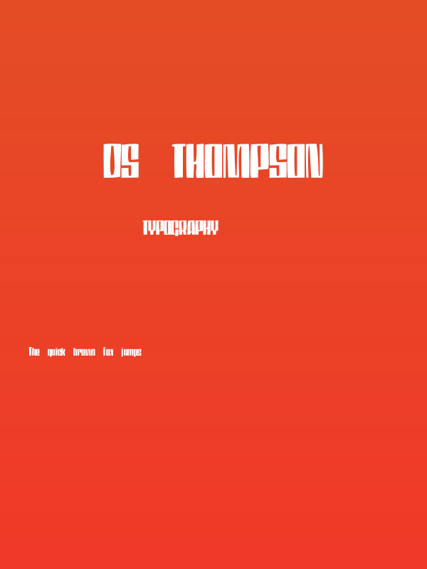DS Thompson Poster