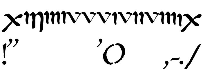 DS UncialFunnyHand Medium Font OTHER CHARS