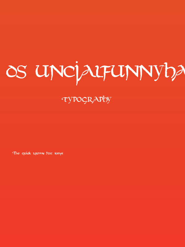 DS UncialFunnyHand Medium Poster